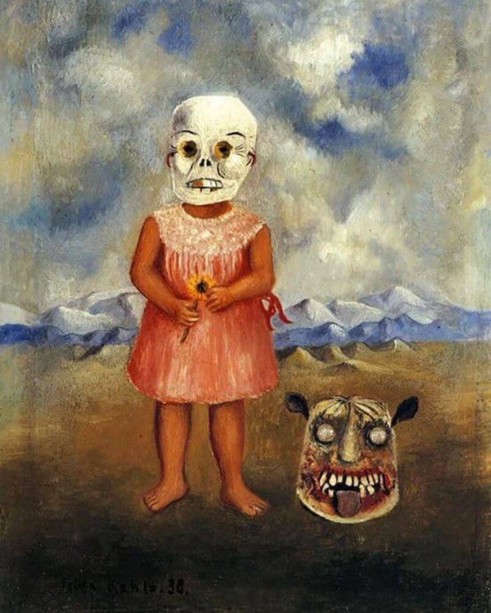 Girl with Death Mask, 1938 - by Frida Kahlo