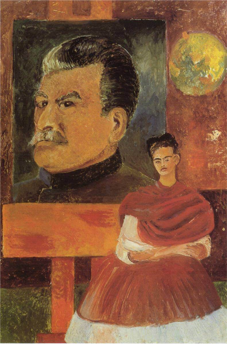 Self Portrait with Stalin - by Frida Kahlo