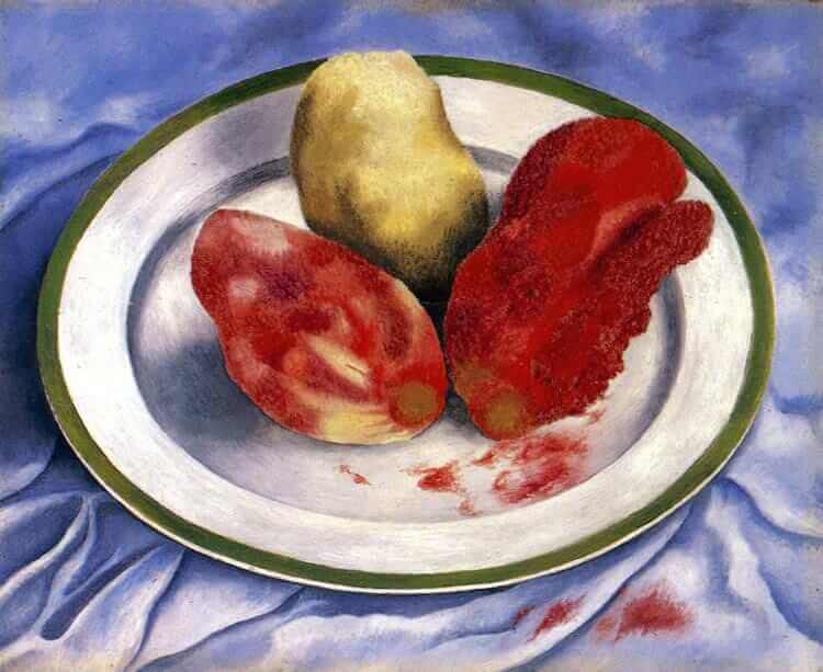 Tunas Still Life with Prickly Pear Fruit - by Frida Kahlo