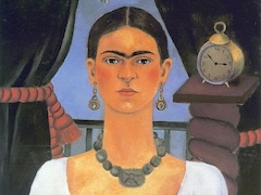 Self Portrait Time Flies by Frida Kahlo