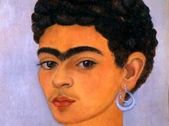 Self portrait with Curly Hair by Frida Kahlo
